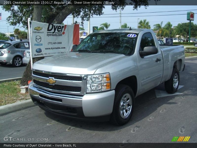 Sheer Silver Metallic / Ebony 2011 Chevrolet Silverado 1500 LT Regular Cab