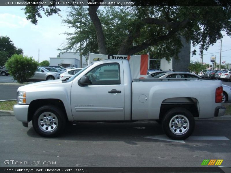 Sheer Silver Metallic / Ebony 2011 Chevrolet Silverado 1500 LT Regular Cab