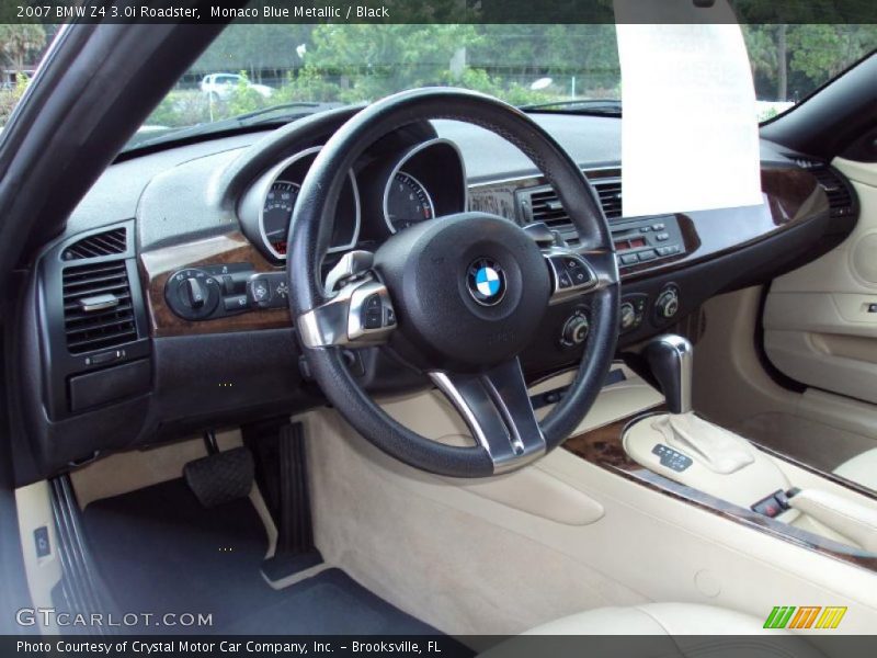 Monaco Blue Metallic / Black 2007 BMW Z4 3.0i Roadster