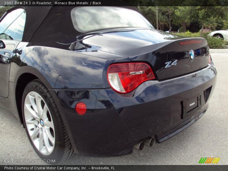 Monaco Blue Metallic / Black 2007 BMW Z4 3.0i Roadster