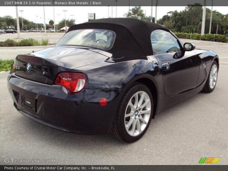 Monaco Blue Metallic / Black 2007 BMW Z4 3.0i Roadster