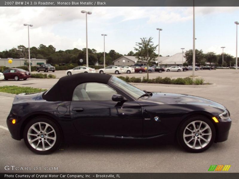 Monaco Blue Metallic / Black 2007 BMW Z4 3.0i Roadster
