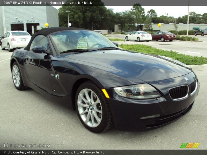 Monaco Blue Metallic / Black 2007 BMW Z4 3.0i Roadster