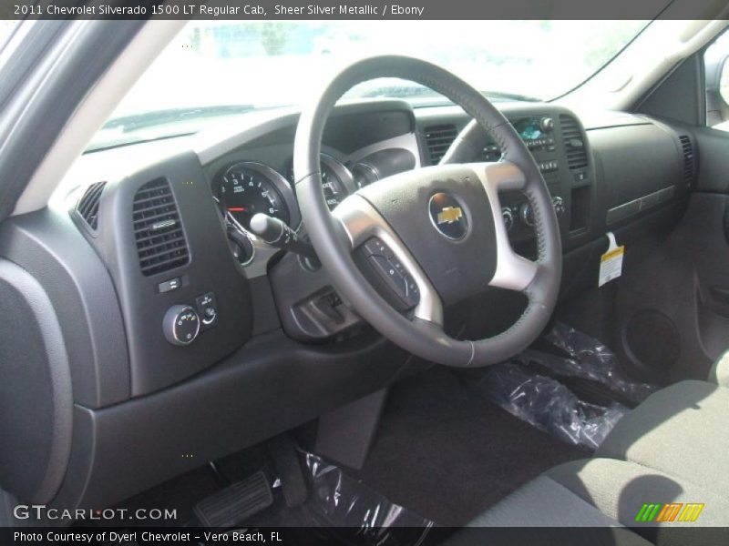 Sheer Silver Metallic / Ebony 2011 Chevrolet Silverado 1500 LT Regular Cab