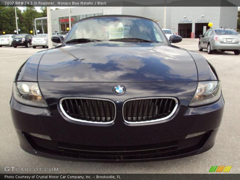 Monaco Blue Metallic / Black 2007 BMW Z4 3.0i Roadster