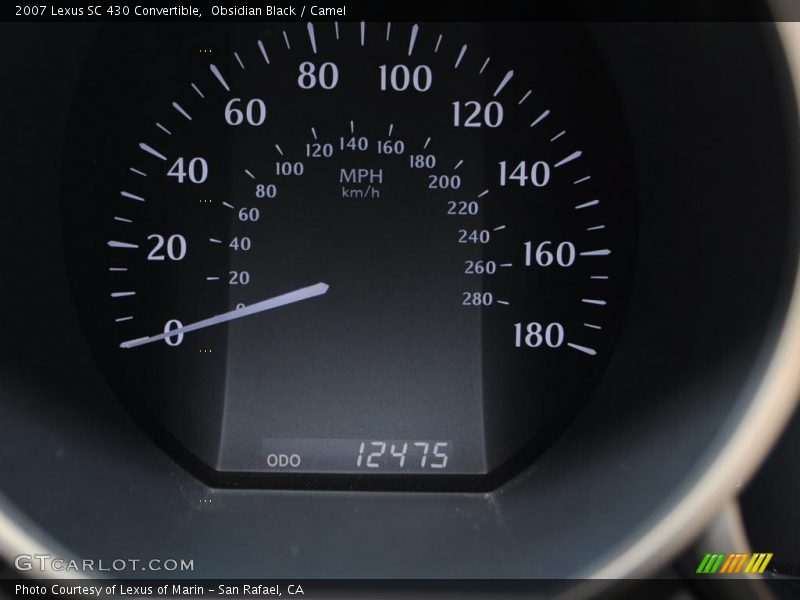 Obsidian Black / Camel 2007 Lexus SC 430 Convertible