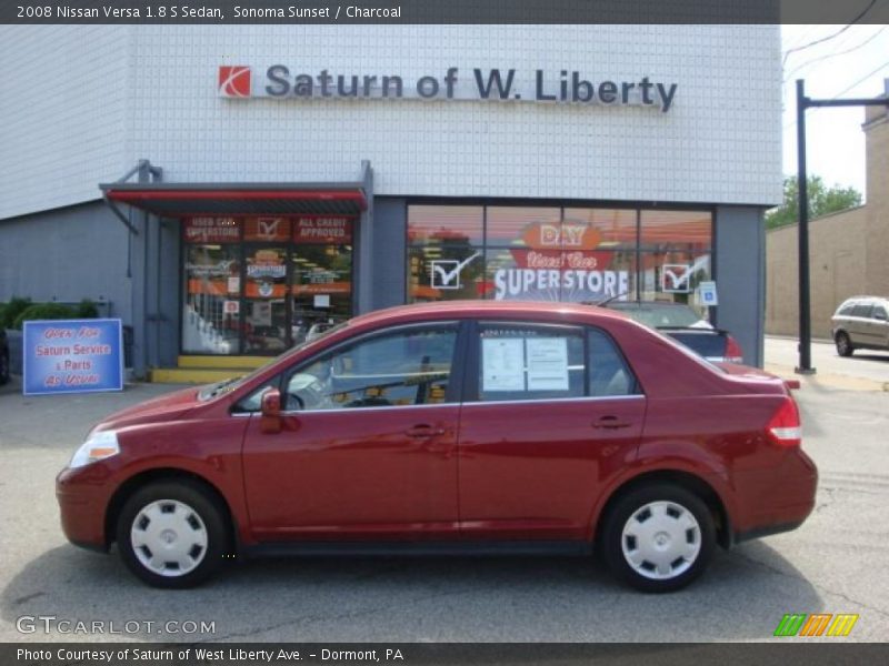 Sonoma Sunset / Charcoal 2008 Nissan Versa 1.8 S Sedan