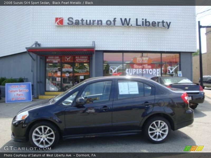 Black Pearl Metallic / Black 2008 Suzuki SX4 Sport Sedan