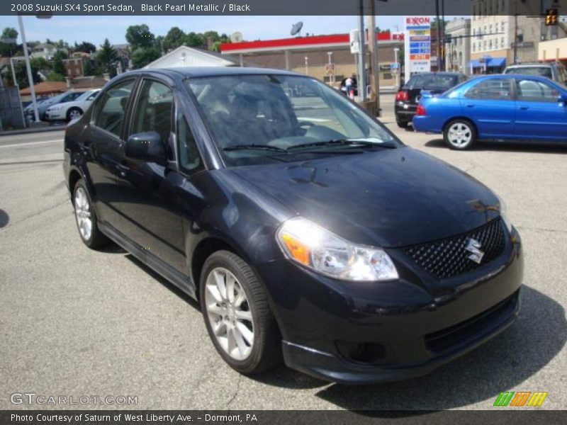 Black Pearl Metallic / Black 2008 Suzuki SX4 Sport Sedan