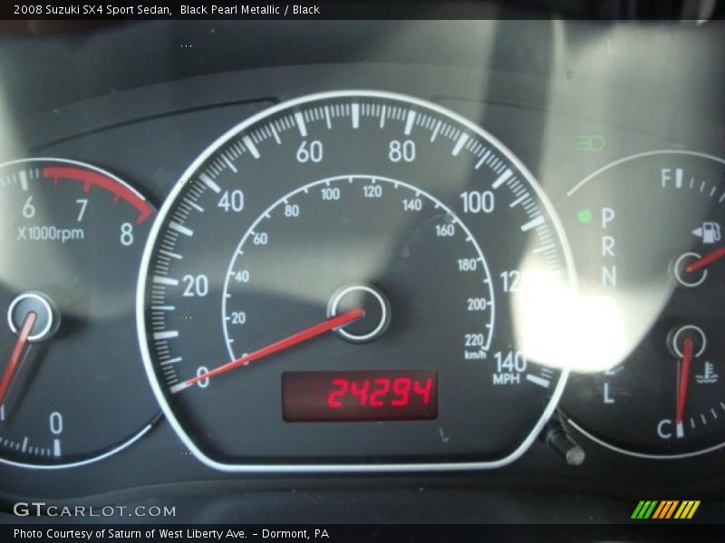 Black Pearl Metallic / Black 2008 Suzuki SX4 Sport Sedan