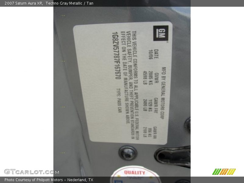 Techno Gray Metallic / Tan 2007 Saturn Aura XR