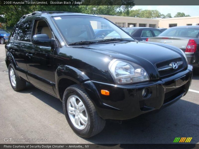 Obsidian Black / Beige 2008 Hyundai Tucson Limited