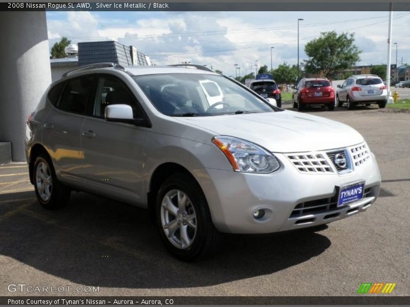 Silver Ice Metallic / Black 2008 Nissan Rogue SL AWD