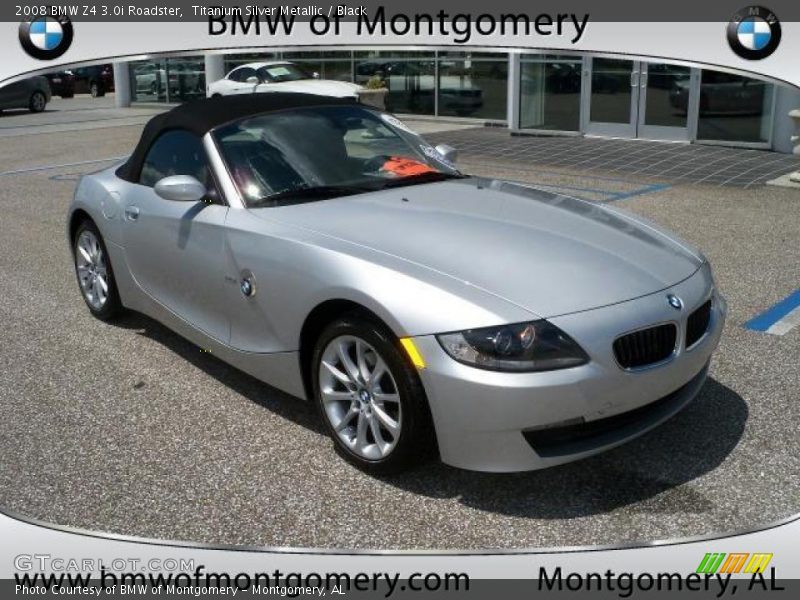 Titanium Silver Metallic / Black 2008 BMW Z4 3.0i Roadster