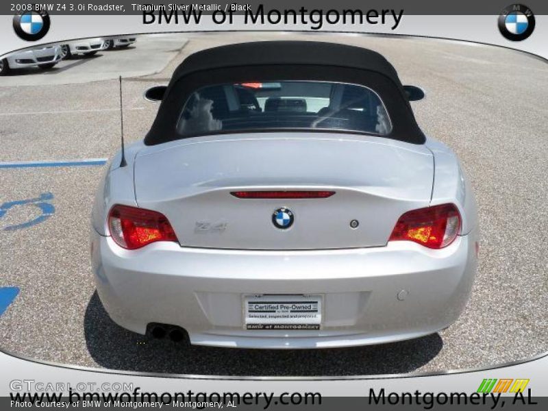 Titanium Silver Metallic / Black 2008 BMW Z4 3.0i Roadster