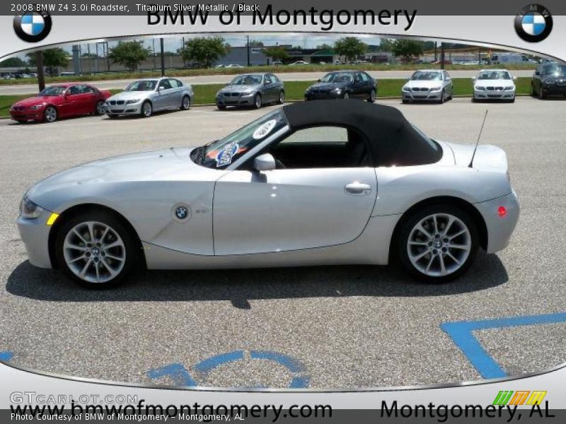 Titanium Silver Metallic / Black 2008 BMW Z4 3.0i Roadster