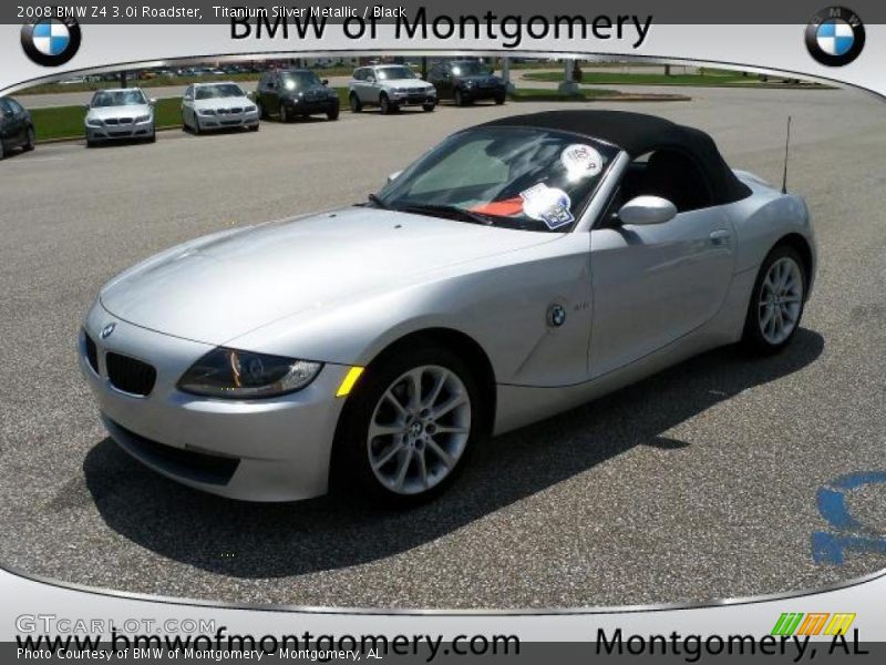 Titanium Silver Metallic / Black 2008 BMW Z4 3.0i Roadster