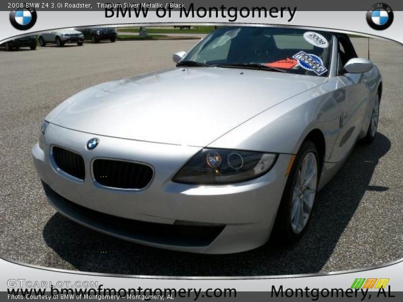 Titanium Silver Metallic / Black 2008 BMW Z4 3.0i Roadster