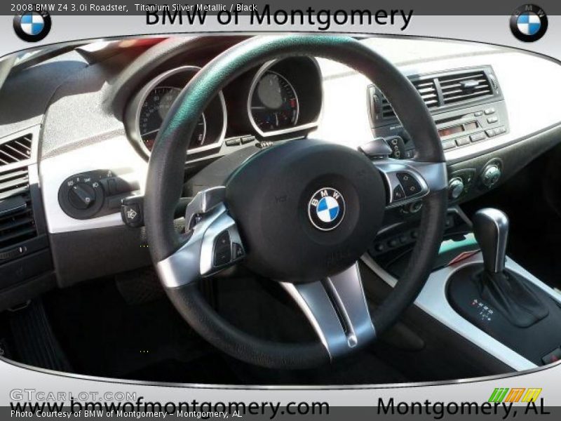 Titanium Silver Metallic / Black 2008 BMW Z4 3.0i Roadster