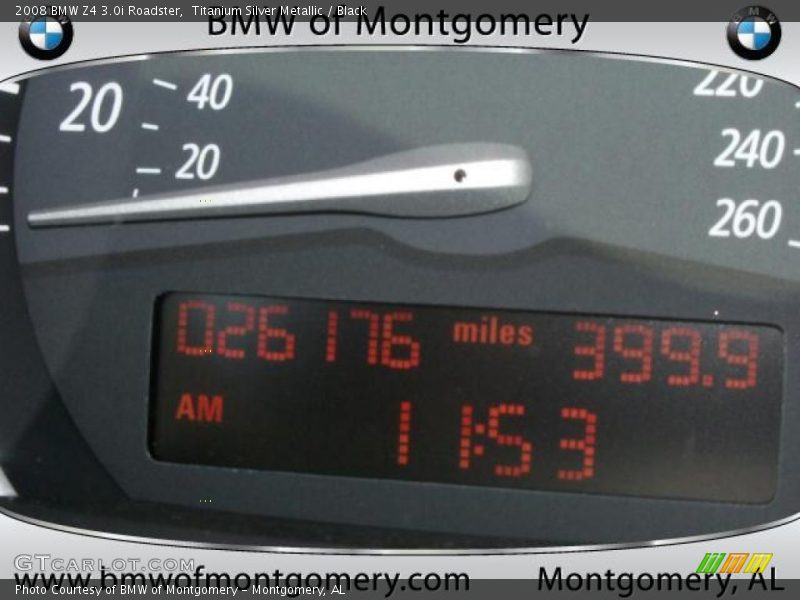 Titanium Silver Metallic / Black 2008 BMW Z4 3.0i Roadster