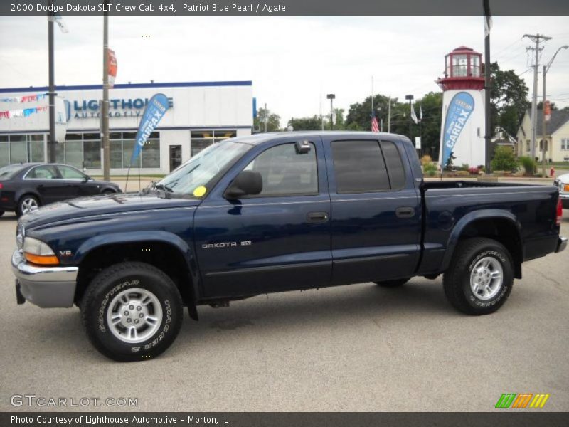 Patriot Blue Pearl / Agate 2000 Dodge Dakota SLT Crew Cab 4x4