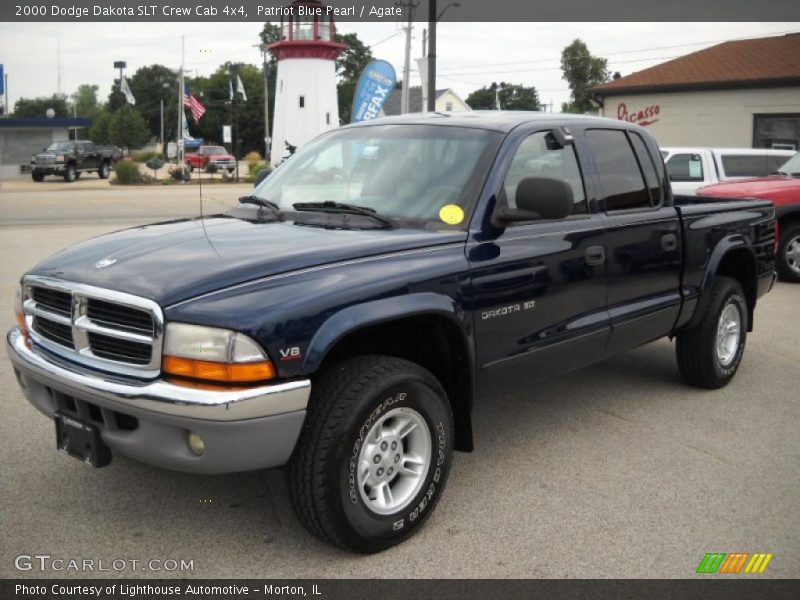 Patriot Blue Pearl / Agate 2000 Dodge Dakota SLT Crew Cab 4x4