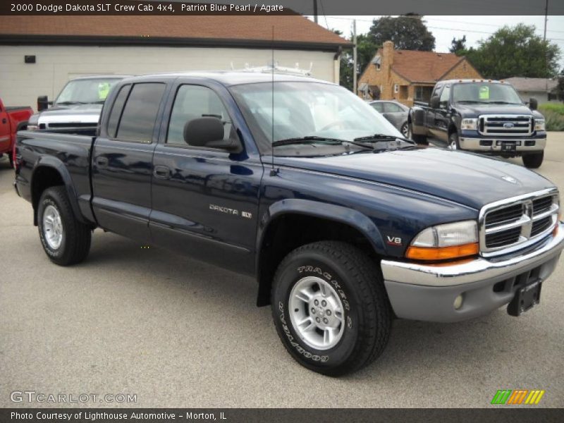 Patriot Blue Pearl / Agate 2000 Dodge Dakota SLT Crew Cab 4x4