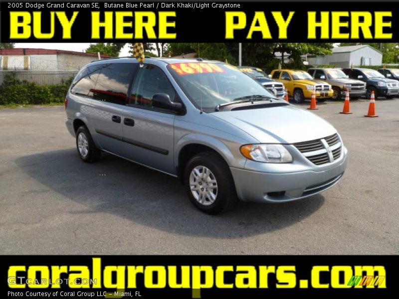 Butane Blue Pearl / Dark Khaki/Light Graystone 2005 Dodge Grand Caravan SE