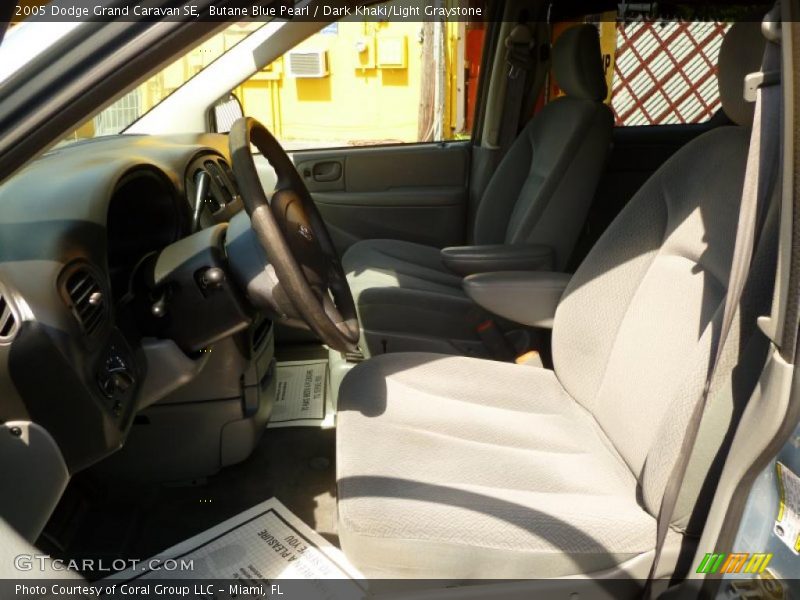 Butane Blue Pearl / Dark Khaki/Light Graystone 2005 Dodge Grand Caravan SE