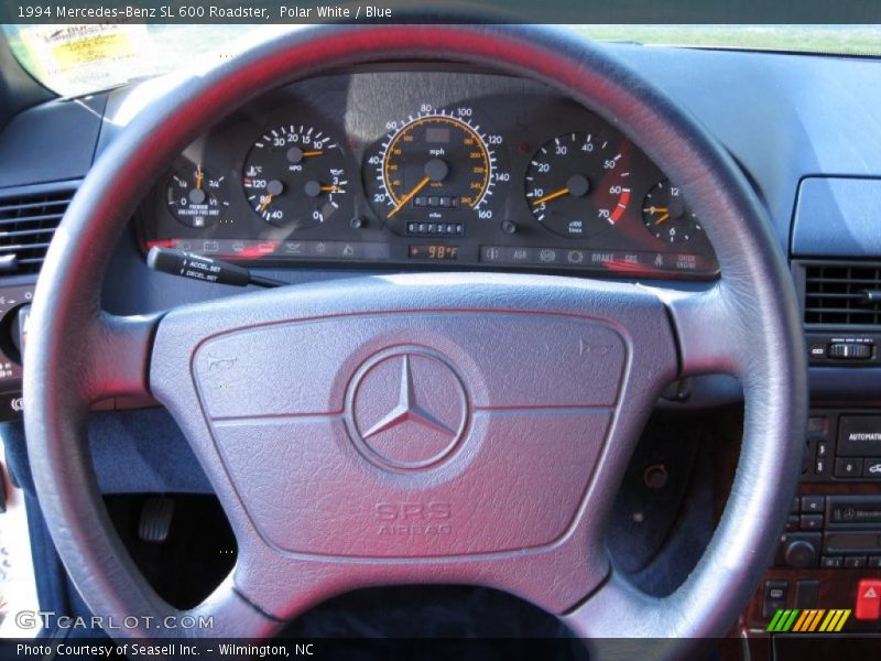 Polar White / Blue 1994 Mercedes-Benz SL 600 Roadster