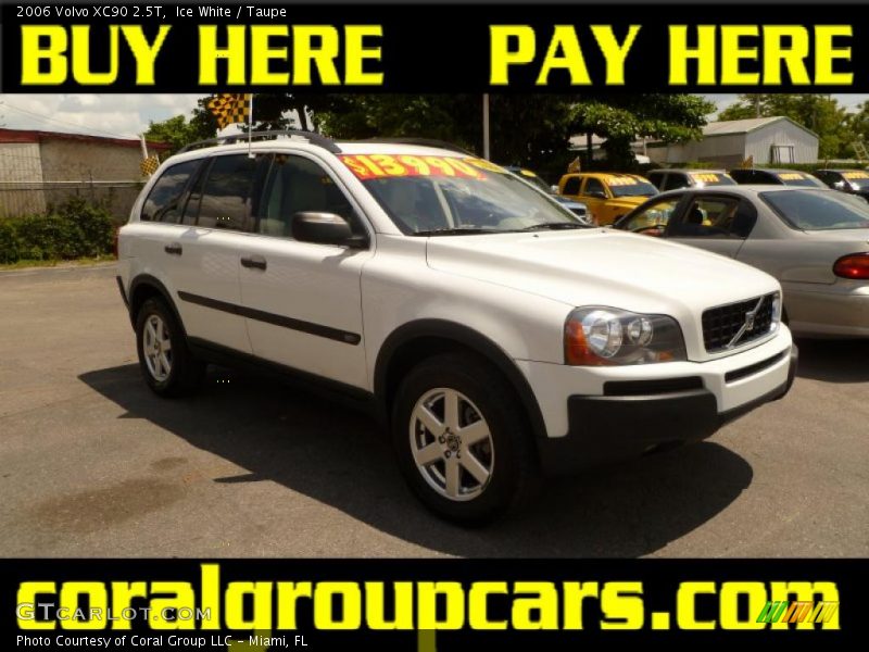 Ice White / Taupe 2006 Volvo XC90 2.5T