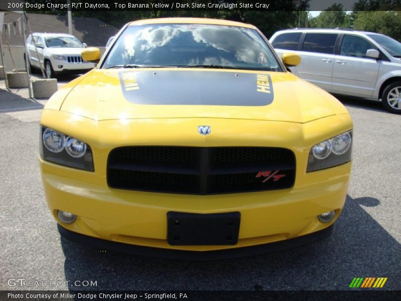 Top Banana Yellow / Dark Slate Gray/Light Slate Gray 2006 Dodge Charger R/T Daytona
