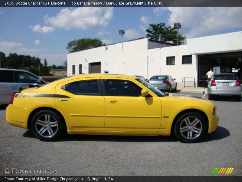 Top Banana Yellow / Dark Slate Gray/Light Slate Gray 2006 Dodge Charger R/T Daytona