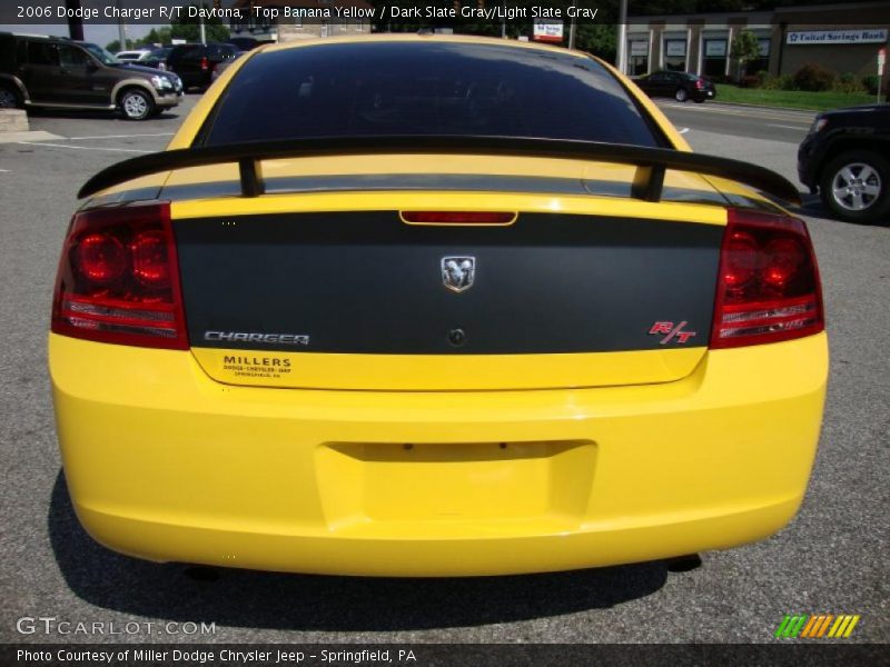 Top Banana Yellow / Dark Slate Gray/Light Slate Gray 2006 Dodge Charger R/T Daytona