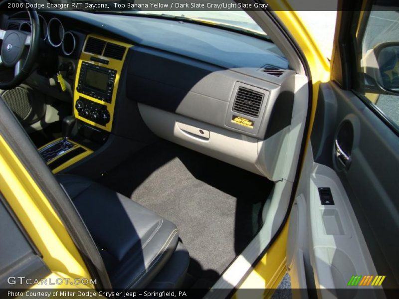 Top Banana Yellow / Dark Slate Gray/Light Slate Gray 2006 Dodge Charger R/T Daytona
