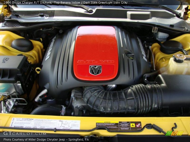 Top Banana Yellow / Dark Slate Gray/Light Slate Gray 2006 Dodge Charger R/T Daytona