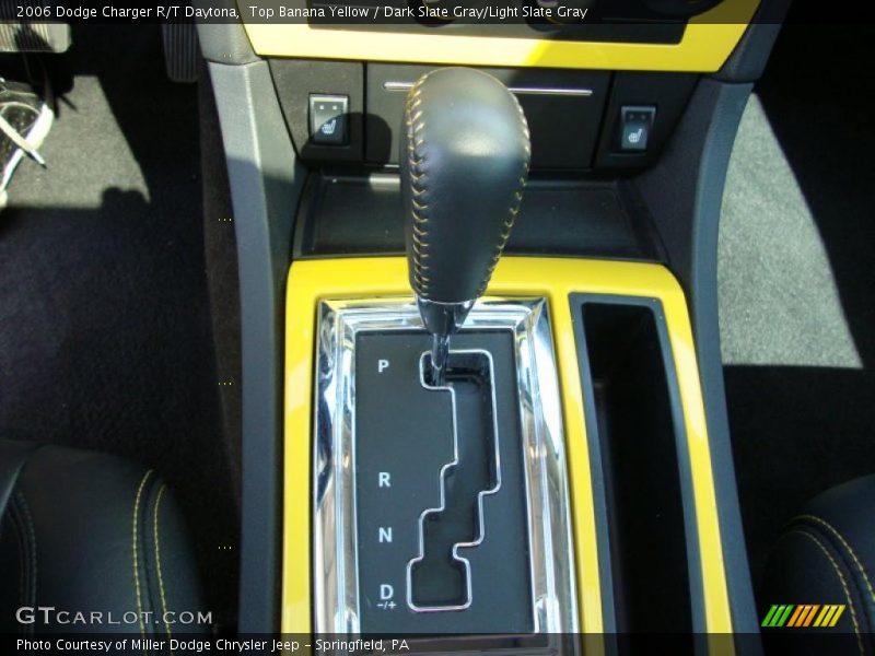 Top Banana Yellow / Dark Slate Gray/Light Slate Gray 2006 Dodge Charger R/T Daytona