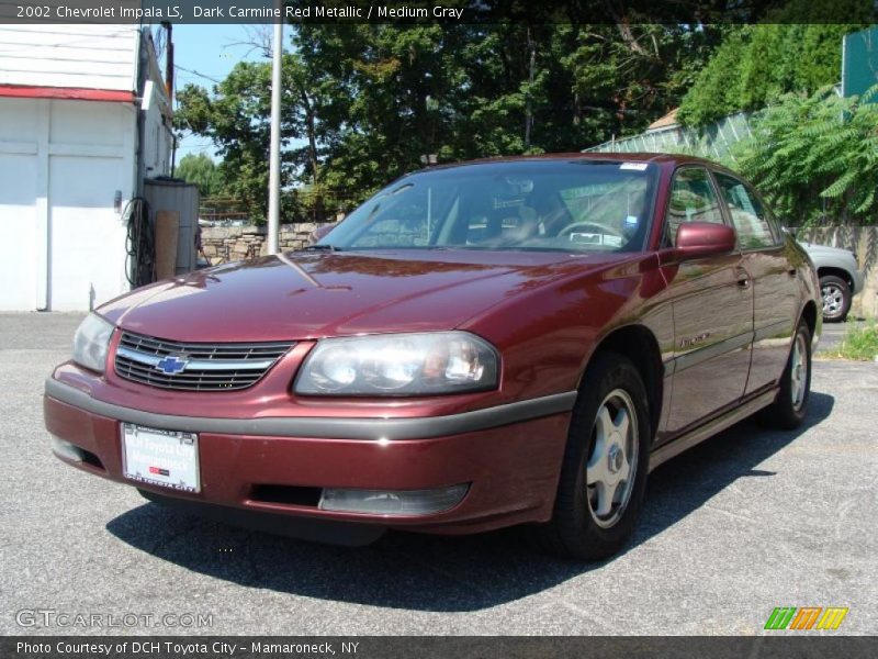 Dark Carmine Red Metallic / Medium Gray 2002 Chevrolet Impala LS