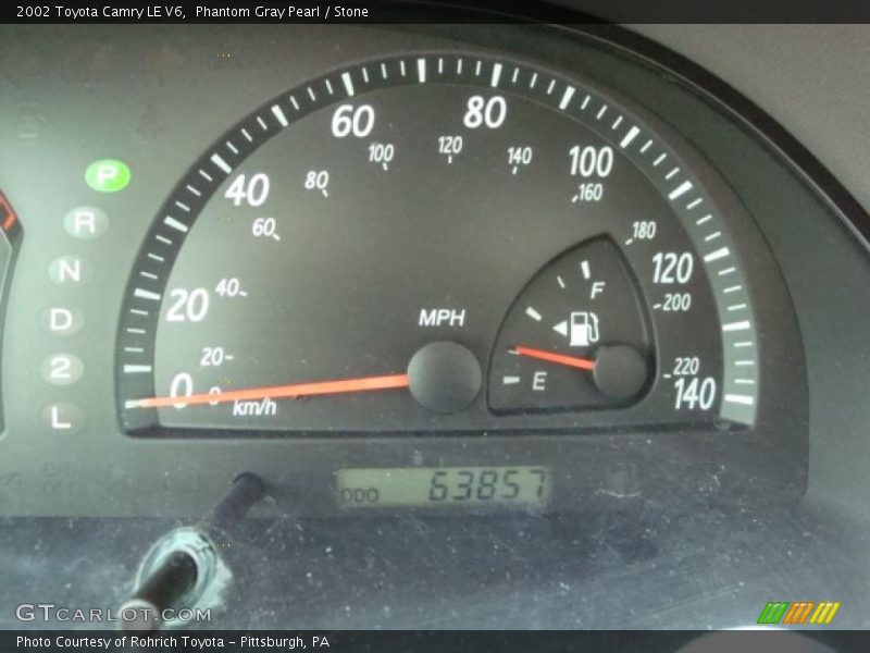 Phantom Gray Pearl / Stone 2002 Toyota Camry LE V6