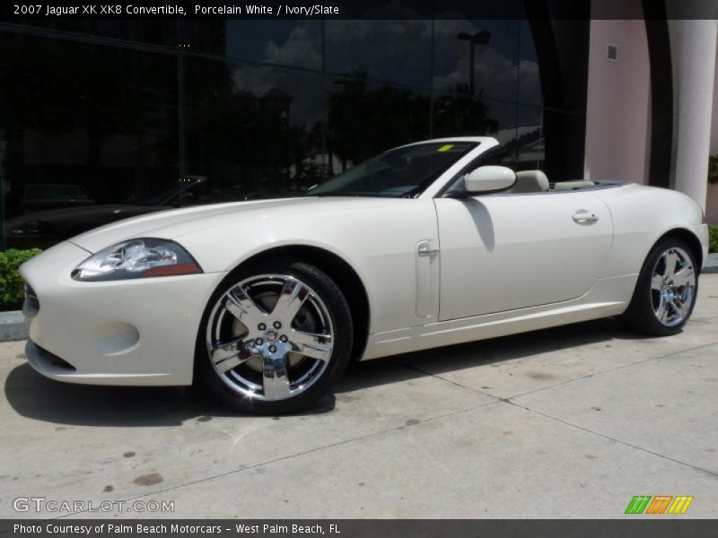 Porcelain White / Ivory/Slate 2007 Jaguar XK XK8 Convertible