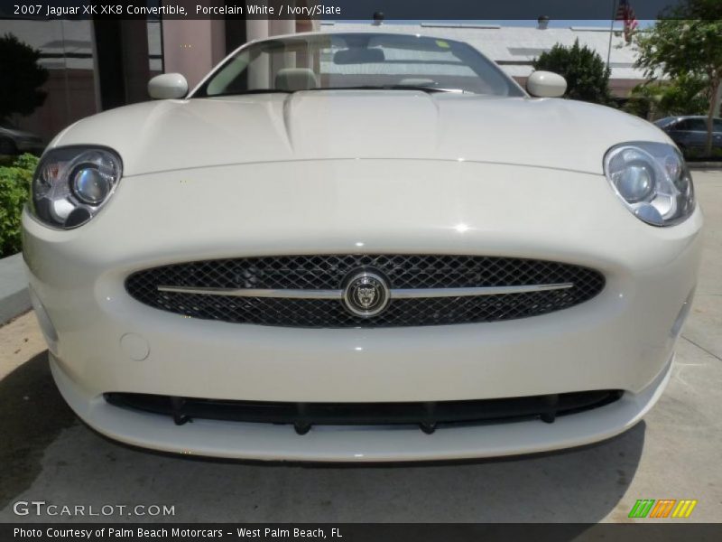 Porcelain White / Ivory/Slate 2007 Jaguar XK XK8 Convertible