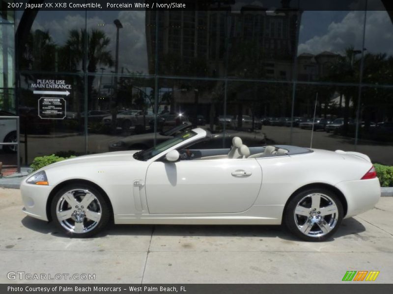 Porcelain White / Ivory/Slate 2007 Jaguar XK XK8 Convertible