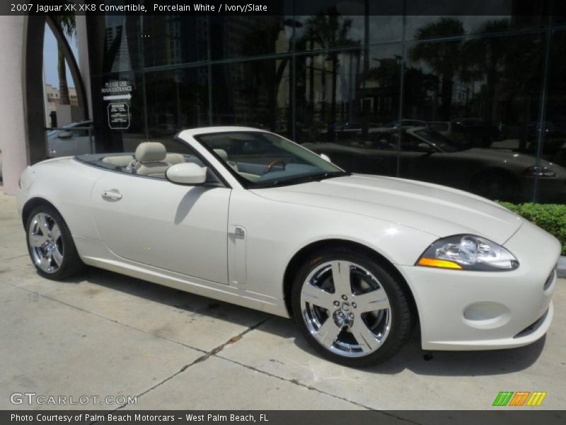 Porcelain White / Ivory/Slate 2007 Jaguar XK XK8 Convertible