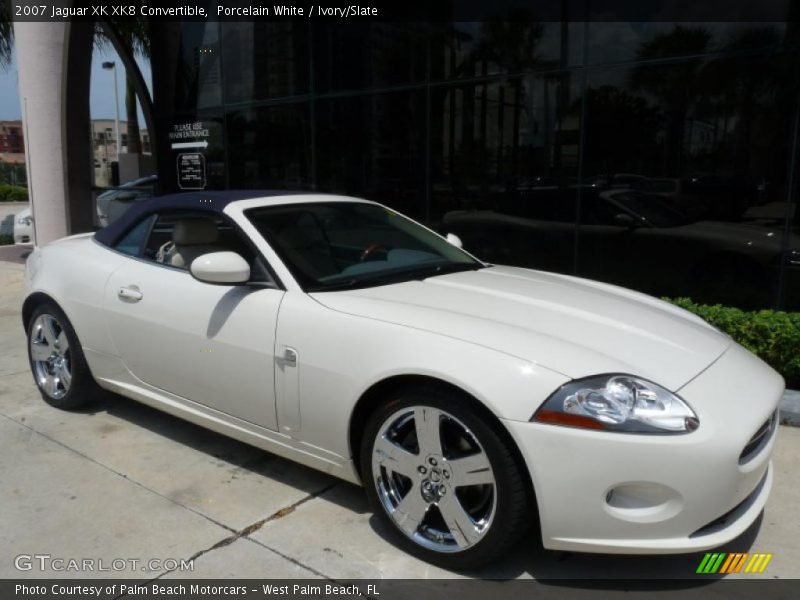 Porcelain White / Ivory/Slate 2007 Jaguar XK XK8 Convertible