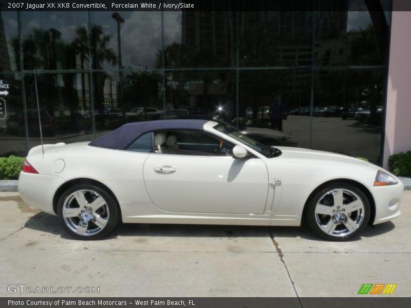 Porcelain White / Ivory/Slate 2007 Jaguar XK XK8 Convertible