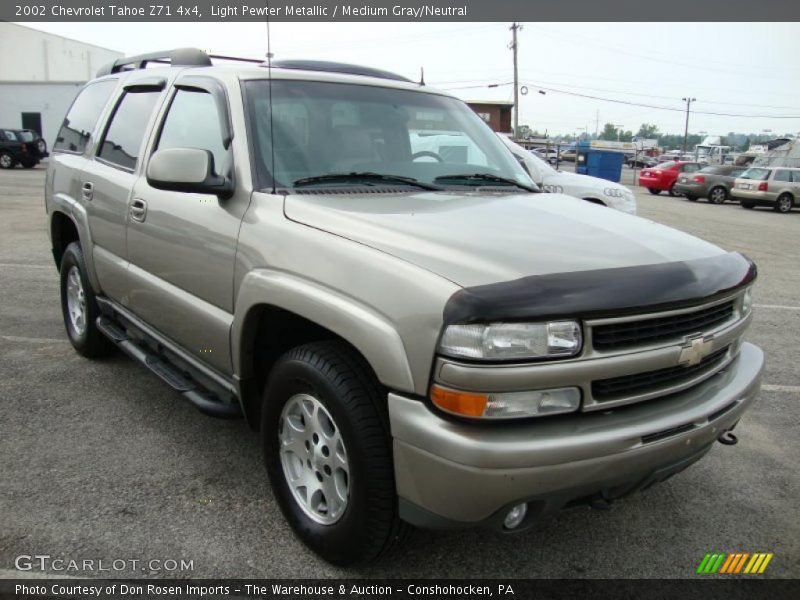 Light Pewter Metallic / Medium Gray/Neutral 2002 Chevrolet Tahoe Z71 4x4