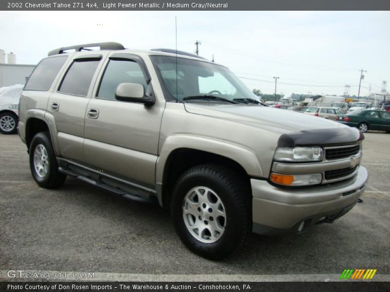 Light Pewter Metallic / Medium Gray/Neutral 2002 Chevrolet Tahoe Z71 4x4