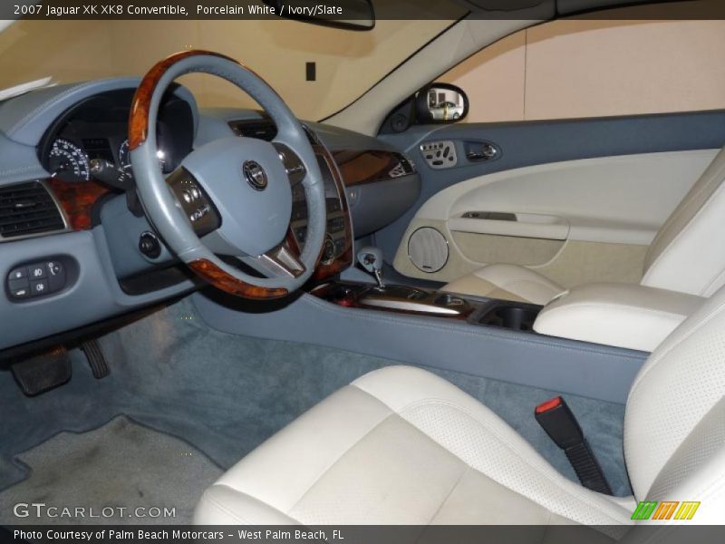 Porcelain White / Ivory/Slate 2007 Jaguar XK XK8 Convertible