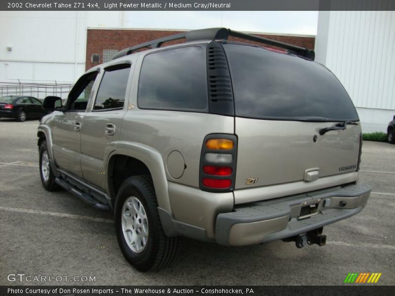 Light Pewter Metallic / Medium Gray/Neutral 2002 Chevrolet Tahoe Z71 4x4