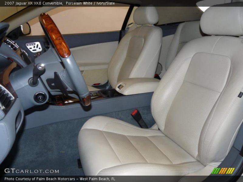 Porcelain White / Ivory/Slate 2007 Jaguar XK XK8 Convertible